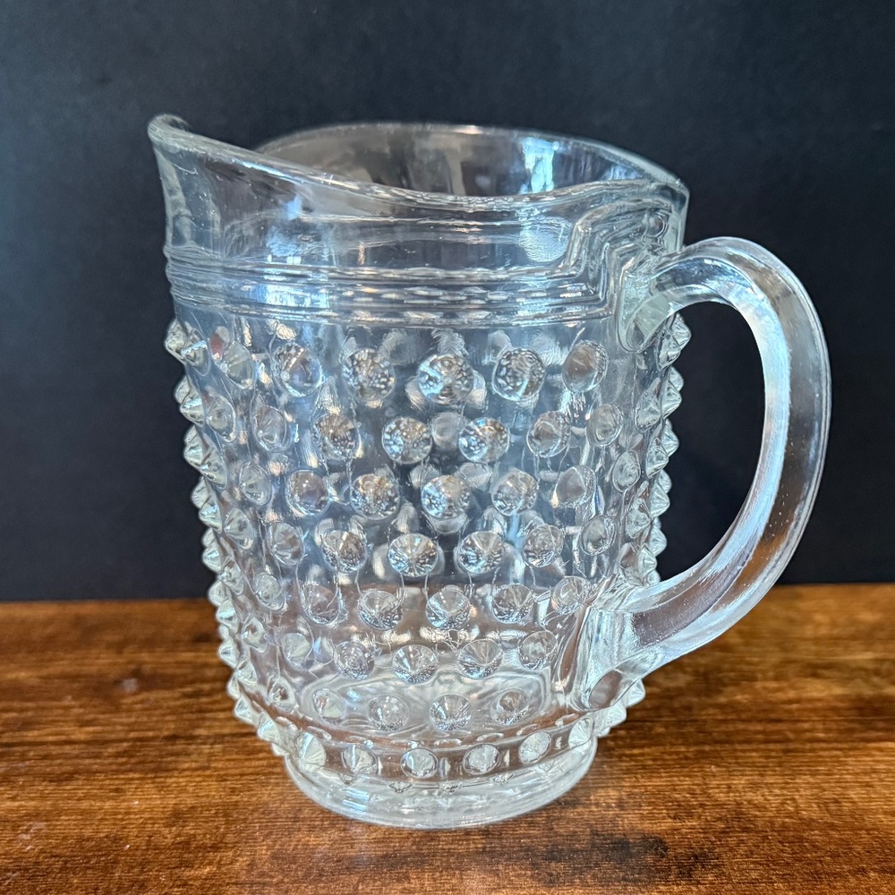Hobnail Mini Glass Pitcher - Picture 8 of 11